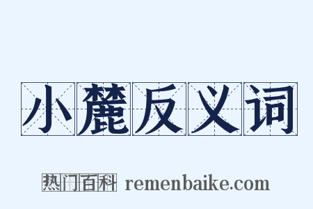 小麓反义词是什么意思的图片
